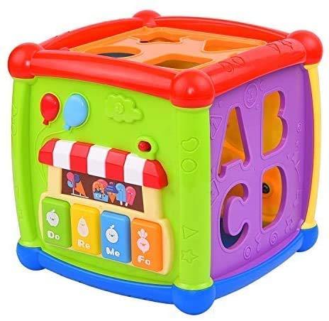 Musical 6-in-1 Shape Sorting Activity Cube for Toddlers