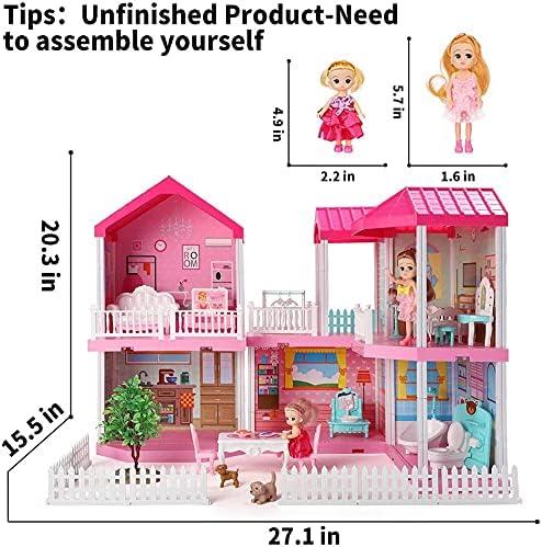 Princess Dream House Multi-Room Scenario Toy For Girls