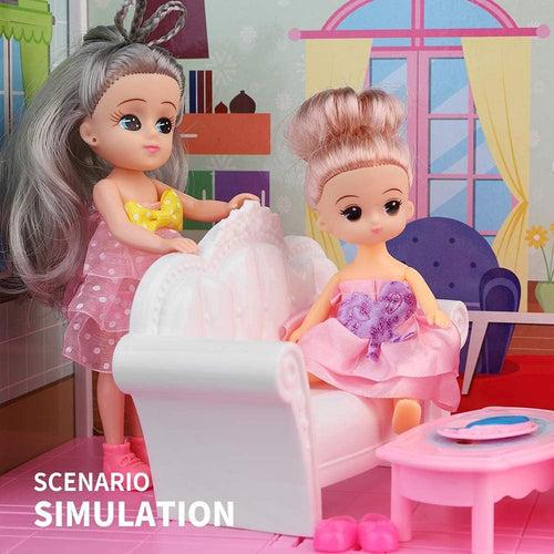 Princess Dream House Multi-Room Scenario Toy For Girls