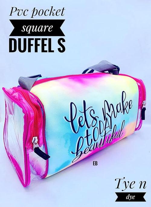 Duffle Bag with Transparent Side Pockets (Let Make Today Beautiful)