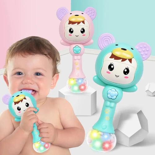 Colorful LED Rattle Music Hammer Toy for Infant Babies