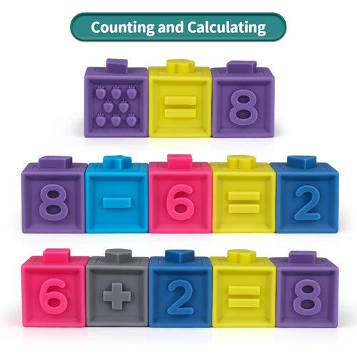 6pc Soft Silicone Blocks Sensory Learning Toys (Random Color)