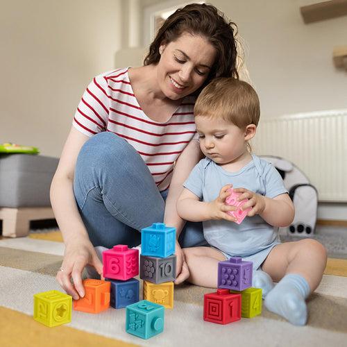 6pc Soft Silicone Blocks Sensory Learning Toys (Random Color)