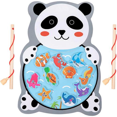 Animal Design Wooden Board Fishing Game for Kids