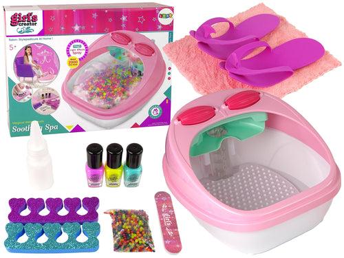 Foot Spa Set for Girls: Nail Kit for Kids - DIY Manicure and Pedicure Set with Foot Care Kit