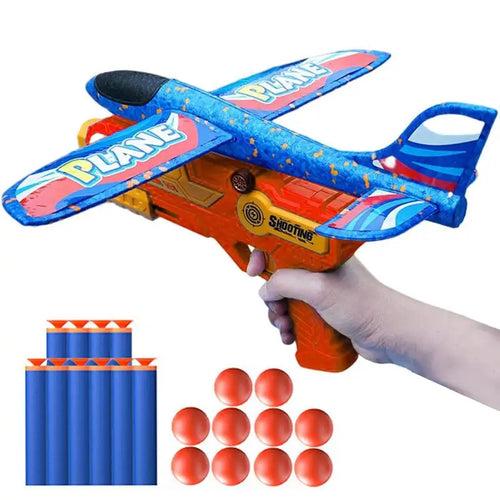 3-in-1 Glider Plane Launcher Toy for Outdoor Adventure (Random)