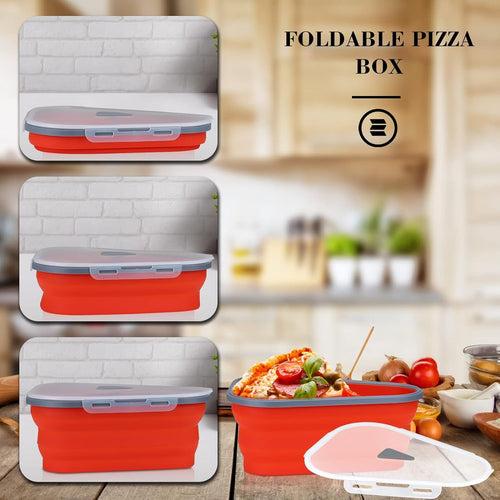 Slice & Store: Pizza Storage Container with 5 Serving Trays