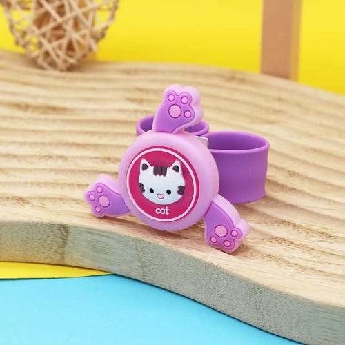 Cute Design Silicone Slap Band with Spinner for Kids (Random Color)