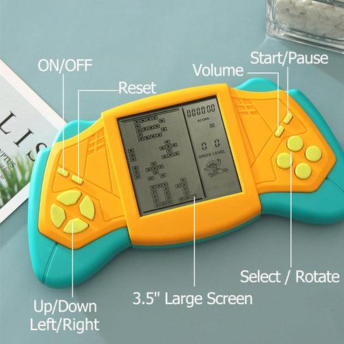 Retro Mini Handheld Tetris Game Player for Kids (Random Color)