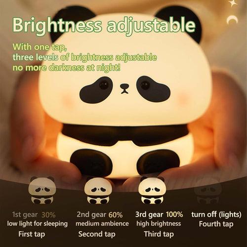 Cute Panda Design Silicone Night Light