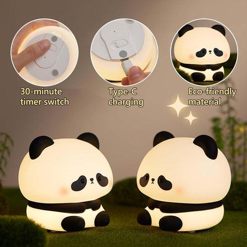 Cute Panda Design Silicone Night Light