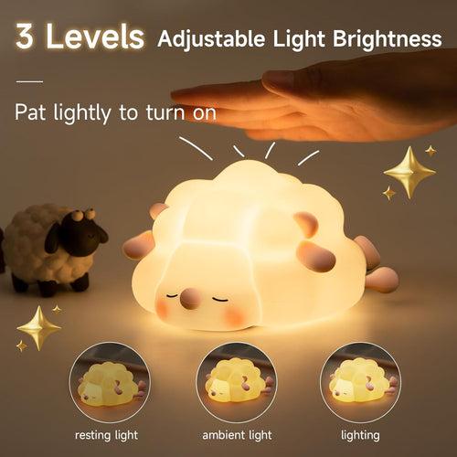 Cute Sheep Design Silicone Night Light