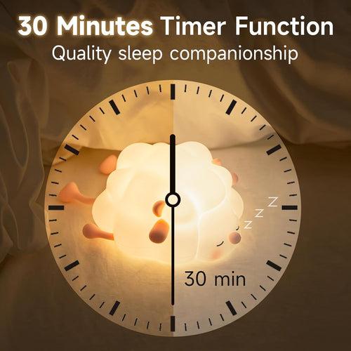 Cute Sheep Design Silicone Night Light