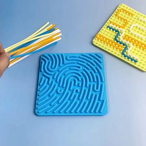 Silicone Sensory Maze Board Fidget Toy for Kids (Random Color)