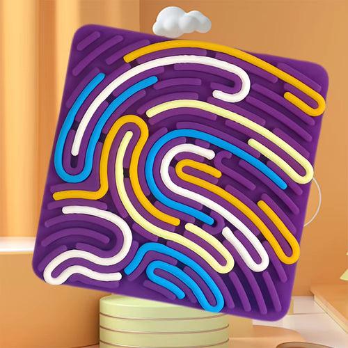 Silicone Sensory Maze Board Fidget Toy for Kids (Random Color)