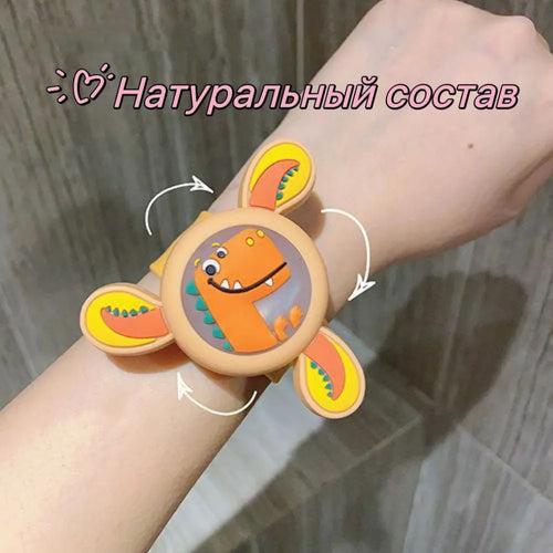 Cute Design Silicone Slap Band with Spinner for Kids (Random Color)