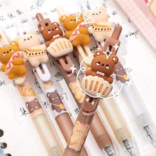 Korean Brown Bear Cute Pens (Pack of 2)