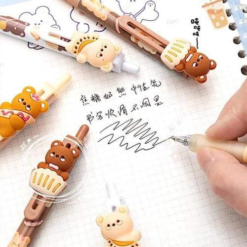 Korean Brown Bear Cute Pens (Pack of 2)