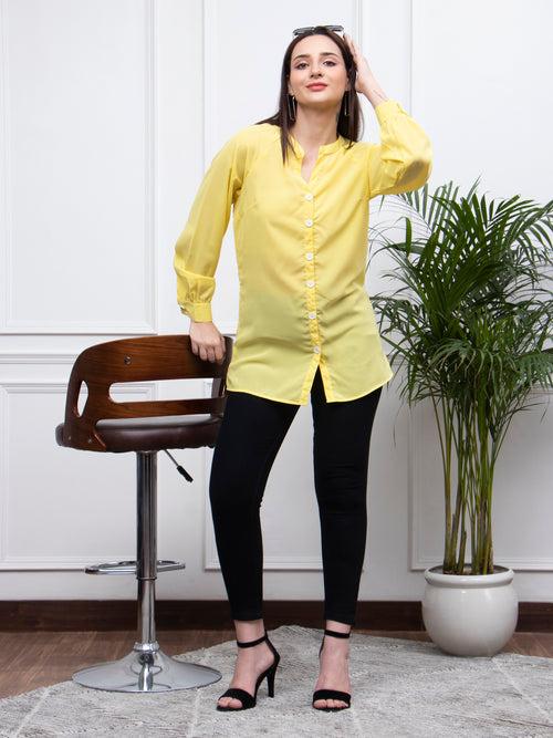 Women Yellow Full sleeves shirt