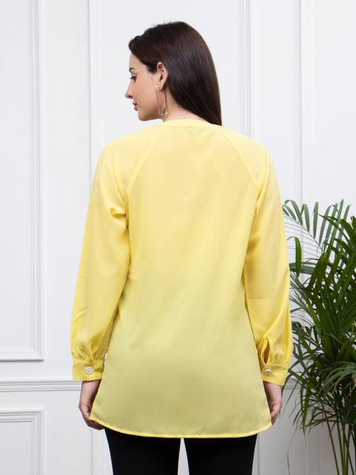 Women Yellow Full sleeves shirt