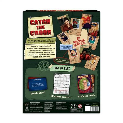 Catch The Crook | Strategy & Mystery Board Game (ages 10+)