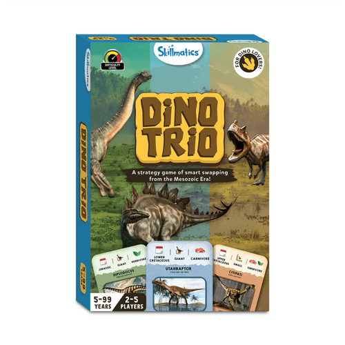 Dino Trio | Dinosaur Themed Strategy Game of Smart Swapping (ages 5+)