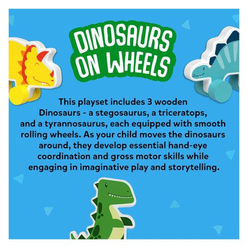 Dinosaurs on Wheels | Wooden Dinosaur Toys on Wheels (9 months - 3 years)