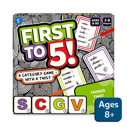 First to 5 | Quick Category Game with a Twist (ages 8+)