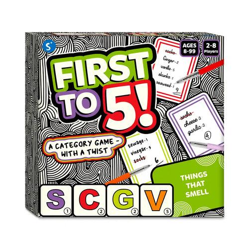 First to 5 | Quick Category Game with a Twist (ages 8+)