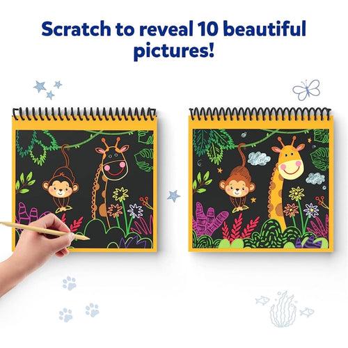 Travel Friendly Magical Scratch Art Book: Amazing Animals (ages 3-8)