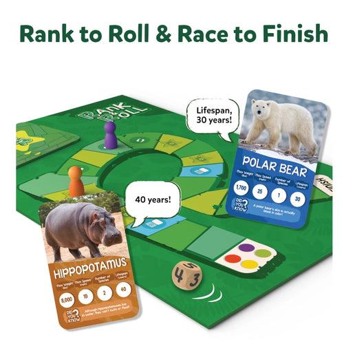 Rank & Roll: Amazing Animals | Trump card & board Game (ages 8+)