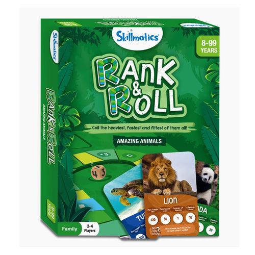 Rank & Roll: Amazing Animals | Trump card & board Game (ages 8+)