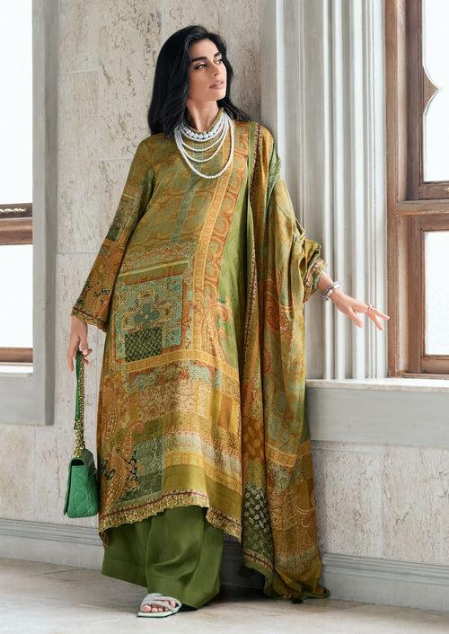 Muslin printed flowy kurta set