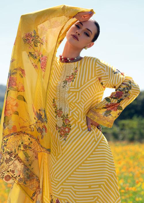 Sunshine yellow printed kurta set