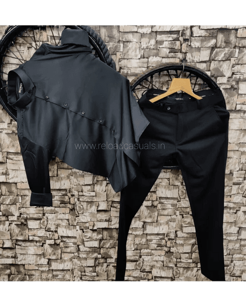 New Satin Shirt & Ankle Formal Lycra Pant - Combo