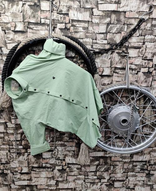 FORWAY DOUBLE TWILL LYCRA SHIRT - PISTA GREEN