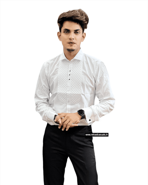 U Tuxedo Shirt - White