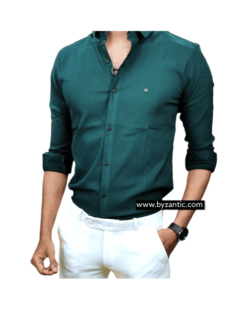 Forway Double Twill Lycra Shirt - Bottle Green