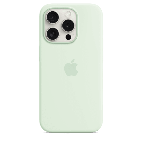 iPhone 15 Pro Silicone Case with MagSafe - Soft Mint