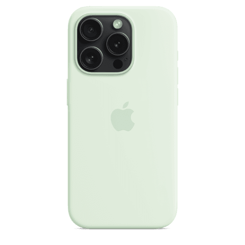 iPhone 15 Pro Silicone Case with MagSafe - Soft Mint