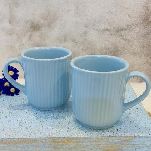 Sky Blue Glazed Tall Mugs