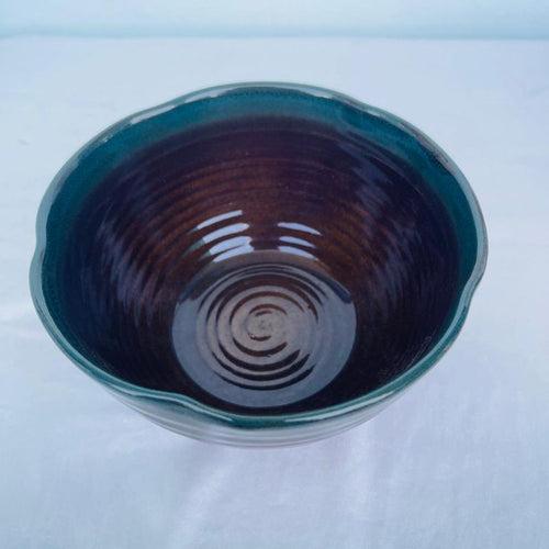 Floral Cut Ceramic Cereal Bowl