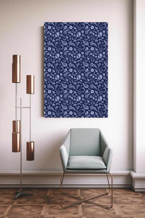 Indigo Block Print Digital Wall Art