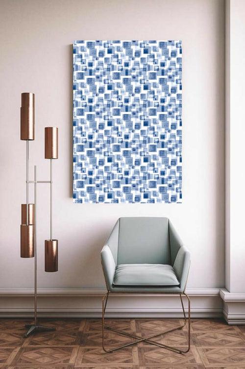 Indigo Block Print Digital Wall Art