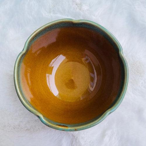 Floral Cut Ceramic Cereal Bowl