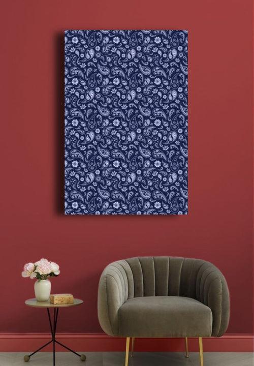 Indigo Block Print Digital Wall Art