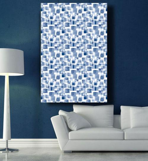 Indigo Block Print Digital Wall Art