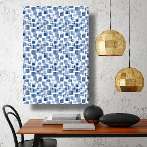 Indigo Block Print Digital Wall Art