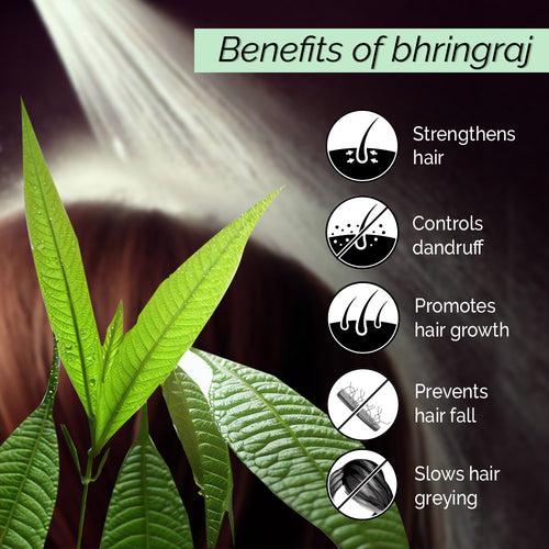 Bhringraj Mist, Prevent Hair Fall. Boost Hair Growth, Non-greasy. No alcohol or preservatives added.<h6>