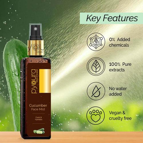 Hydrating Undereye Cucumber Toner<h4> Soothes skin irritation and hydrates dry skin <h4> <h6> Alcohol Free, 100% natural, easy-to-use mist spray<h6>